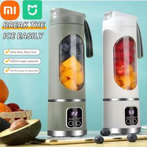 Xiaomi 450ml 과일 Juicer 8 블레이드 3 기어 USB 충전식 휴대용 블렌더 아이스 크러셔 쉐이크 및 스무디 Juicer 컵