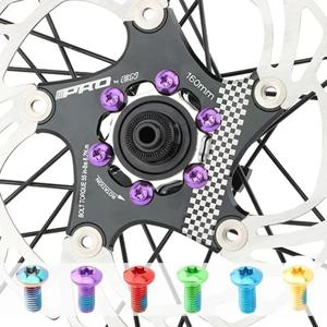 IIIPRO 자전거 디스크 브레이크 로터 T25 M5x11.5mm MTB 도로 자전거 고정 나사 강철 합금 6 볼트 플레이트 다채로운 사이클링 액세서리