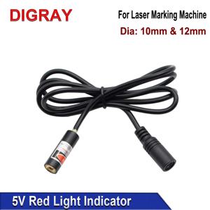 DIGRAY 빨간색 점선 빔 라이트 650nm 5V 10mW 적외선 조정 가능한 레이저 모듈 로케이터 및 섬유 마킹 또는 절단 기계용 어댑터