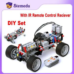 2WD RC 자동차 섀시 전기 세트 서스펜션 충격이 있는 2륜 구동 기술 자동차 섀시 벽돌 IR 원격 제어 수신기