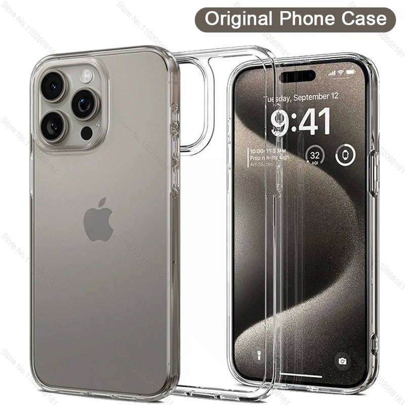 Apple iPhone 15 13 12 11 14 Pro Max Mini X XS XR 7 8 Plus SE 충격 방지 커버 액세서리 용 기존 투명 실리콘 전화 케이스