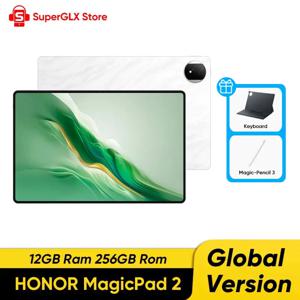 글로벌 버전 오리지널 아너 태블릿 MagicPad 2, Snapdragon 8s Gen 3 12.3 인치, 3K OLED 144Hz 디스플레이 패드, 10050mAh 긴 배터리 수명