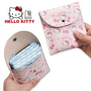 Sanrio 헬로 키티 소녀 여성 탐폰 보관 가방 위생 패드 파우치 냅킨 화장품 가방 방수 다기능 보관 가방