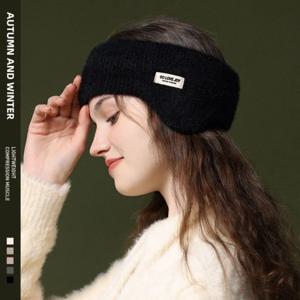 겨울 스포츠 러닝 헤어밴드 커버, 귀 보호, 솔리드 헤어, 방풍, 따뜻한 피부 친화적, 탄성 더블 레이어 벨벳 귀마개