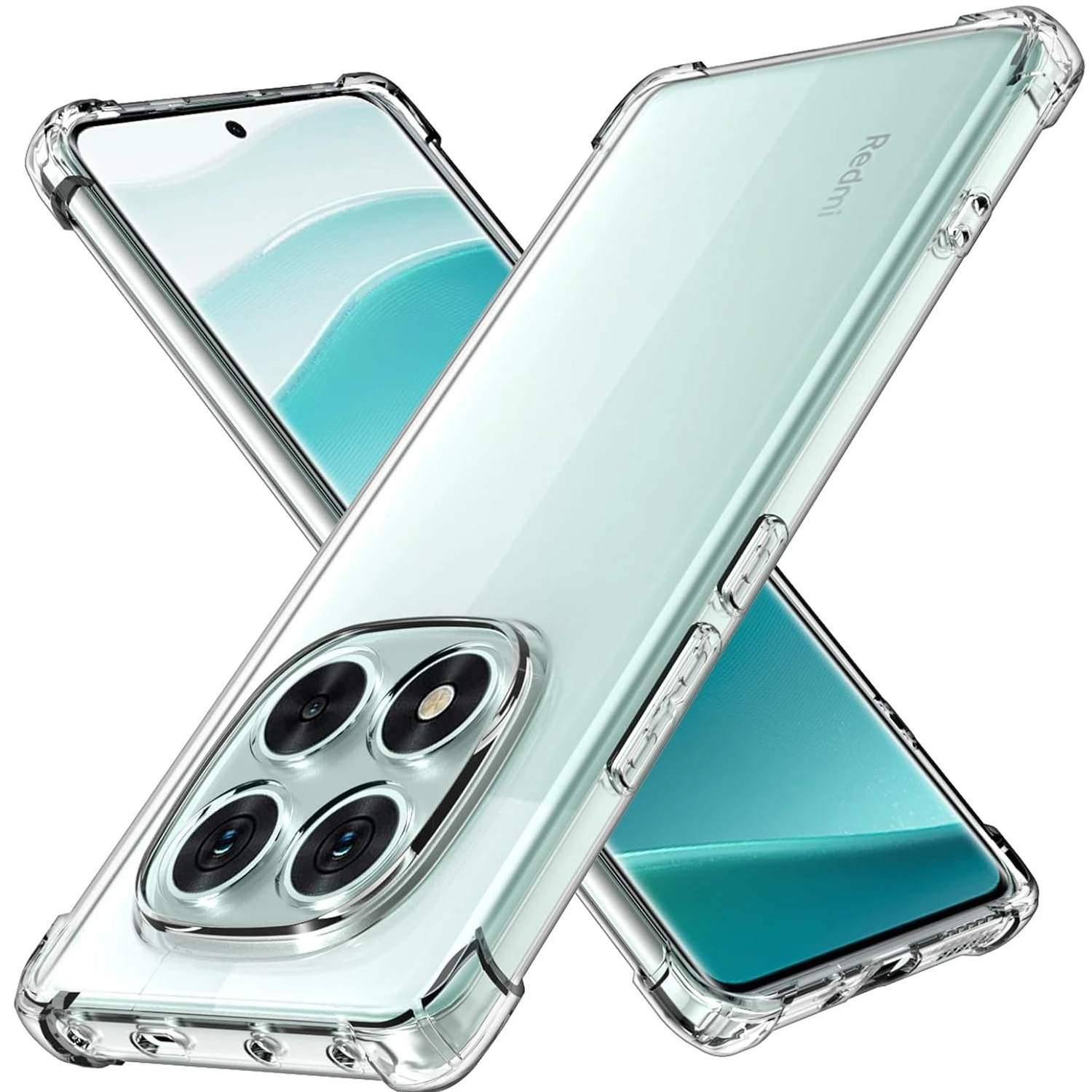 Xiaomi Redmi Note 14 Pro 5G Pro + Plus 보호 커버 용 TPU 투명 케이스 4 모서리 충격 방지 범퍼 Coque Fundas