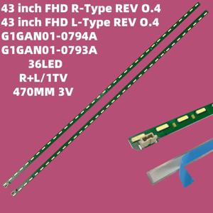 LG용 LED 스트립, 43 인치 FHD R L 타입, 43lf5400, 43lf5900, MAK632C7801, G1GAN01-0794A G1GAN01-0793A, 43lf5400, 43lf5900, 470mm, 신제품