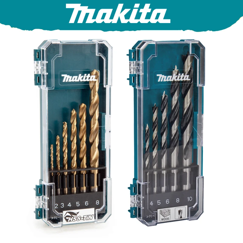Makita D-72833 D-72861 금속/목재 드릴 비트 세트 HSS-Tin 트위스트 드릴 다양한 크기 다기능 도구 액세서리