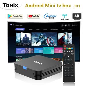 인기 안드로이드 TV 박스 Tanix TX1 Allwinner H313 쿼드 코어 Android10 WIFI 2.4G 4k 다국어 스트리밍 플레이어 셋톱 박스