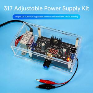 LM317 DC 조정 가변 전원 공급 장치 모듈 110V 220V DIY 전자 용접 키트 다기능 용접 훈련