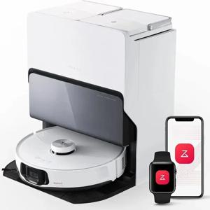 베스트셀러 로보락 S8 MaxV 울트라 로봇 진공청소기 & 소닉 물걸레, 10000Pa 흡입력, 모서리까지 청소, 열풍 자가 건조