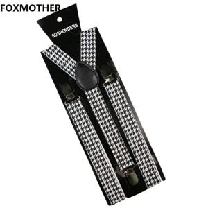 FOXMOTHER 남성 하운드투스 멜빵, 여성 교정기, 폭 2.5cm