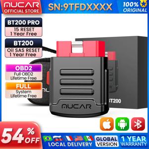 MUCAR BT200 자동차 진단 도구 Obd 2 모든 자동차 용 Bluetooth Wifi 스캐너 자동 Obd2 테스터 15 진단 재설정
