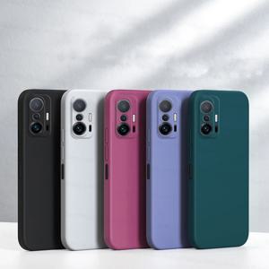 샤오미 11T 프로 케이스, 샤오미 11T 12T 13T 프로 5G 커버, 충격 방지 럭셔리 액체 실리콘 TPU 폰 뒷면 커버
