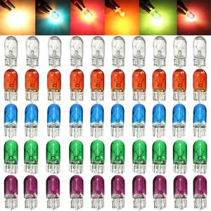 10pcs 자동차 T10 할로겐 3W 194 158 웨지 12V 자동 램프 흰색 전구 악기 빛 독서 조명 통관 램프 액세서리