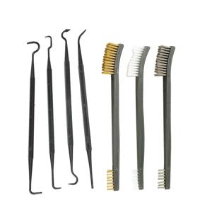 7pcs 소총 청소 키트 3pcs 브러시 4pcs 나일론 선택 세트 소총 권총 권총 총 사냥 액세서리 소총 청소 도구