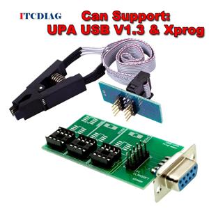 UPA USB V1.3 Xprog ECU 칩 튜닝 프로그래머 Eeprom 보드 어댑터, 24CXX 및 25 / 95XXX 93CXX 35080 칩용 SOP8 SOIC8 클립 포함