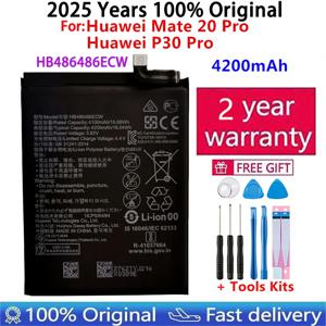 2025년형 100% 정품 고품질 4200mAh HB486486ECW 휴대폰 배터리 (화웨이 P30 Pro, Mate20 Pro, Mate 20 Pro 호환)
