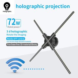 40-85cm 3D 팬 홀로그램 프로젝터 Wifi 제어 원격 상업 광고 디스플레이 홀로그램 프로젝터 전송 그림 비디오
