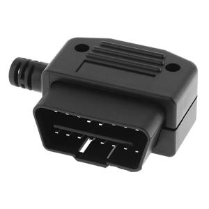 Obd ii obd2 l 형 16 핀 남성 자동 자동차 커넥터 케이블 와이어 소켓 커넥터 플러그 (쉘 및 나사 포함)
