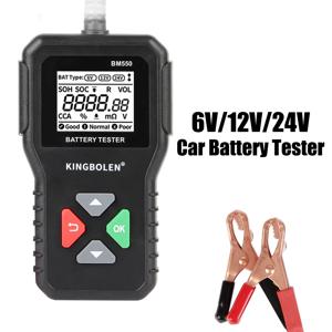 100-2000 CCA 검은 자동차 배터리 테스터 BM550 자동차 배터리 도구 6V 12V 24V 배터리 시스템 자동 배터리 분석기 감지