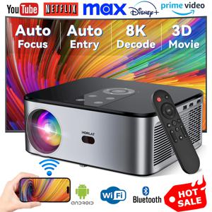 HORLAT T03 26000 루멘 안드로이드 비머 4K 프로젝터 야외 풀 HD 1080P 8K 3D 비디오 오디오 홈 시어터 자동 초점 키스톤