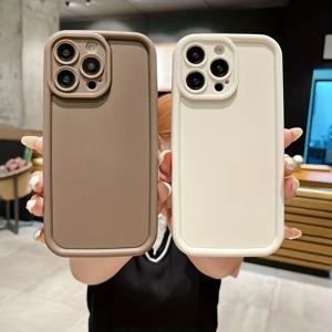 럭셔리 캔디 컬러 실리콘 케이스 iPhone 11 13 12 14 15 16 Pro Max 15 Pro XS XR XS Max 7 8 PLUS 16E SE 2022 충격 방지 커버