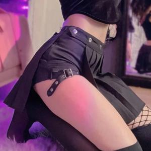2024 Emo Alt Y2k 다크 고스 사이버 스커트 여성 streetwear 하라주쿠 그런지 펑크 클럽웨어 레그 링 패치 워크 할로우 아웃 반바지 스커트
