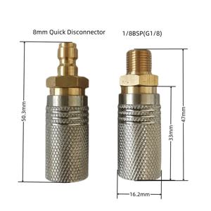 PCP 페인트볼용 확장 8mm 필 커플링 소켓 퀵 릴리스 충전 어댑터