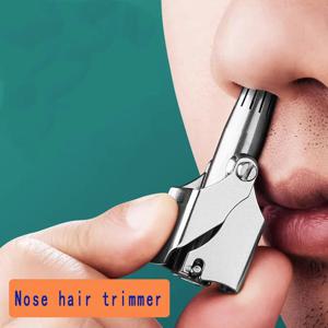 남성용 코 제모 트리머 수동 스테인레스 스틸 세척 휴대용 코 헤어 트리머 триммер для носа 코 트리머