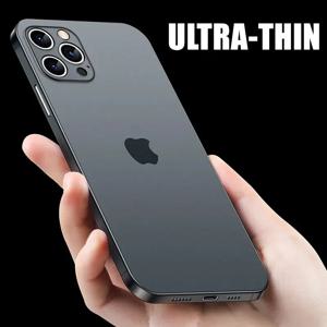 Iphone 11 12 13 14 15 plus Pro Max Mini X Xr XsMax 슬림 커버 케이스 용 초박형 무광택 전화 케이스
