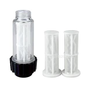 Karcher K2 K3 K4 K5 K6 K7 G 3/4 ''Nilfisk 용 Lavor 용 2 개의 필터 코어가있는 워터 필터 용 고압 세척기 워터 필터