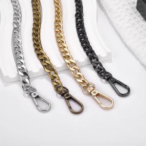 120/40cm 금속 알루미늄 가방 체인 교체 부품 손으로 짠 어깨 핸드백에 대한 액세서리 DIY 수제 분리형 스트랩