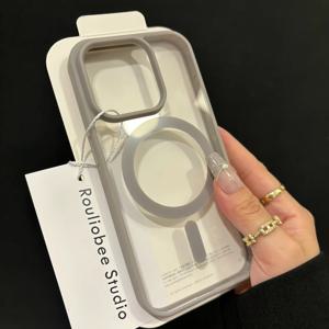 Magsafe 자기 무선 충전 케이스 iPhone 15 14 13 12 11 Pro Max Mini X Xs XR 7 8 Plus 하드 아크릴 클리어 커버