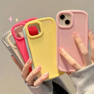 럭셔리 매트 소프트 캔디 전화 케이스 iPhone 14 13 12 11 Pro Max Plus X Xs XR Max 충격 방지 범퍼 소프트 실리콘 케이스 커버