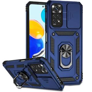 갑옷 링 브래킷 푸시 전화 케이스 Xiaomi Redmi Note 11 10 9 8 Pro Ma 9S Prime Poco X3 NFC X4 M4 4G 5G XiaoMi 11 11T 커버