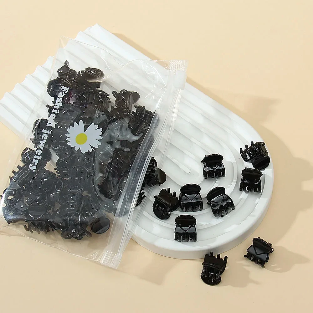 20Pcs 여자를위한 귀여운 검은 머리핀 헤어 클립 여자 선물 헤어 액세서리 헤어핀 Accesorios Para El Cabello Mujer 2024