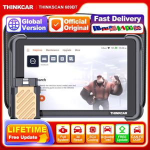 씽크스캔 689BT 평생 무료 자동 스캐너 전문가용 풀 시스템 34 리셋 ECU 코딩 양방향 OBD2 자동차 진단 도구