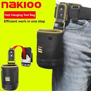 버클이있는 NAKIOO 네일 나사 보관 가방 빠른 교수형은 목수 전기 기사 실린더 용 도구 가방을 조일 수 있습니다