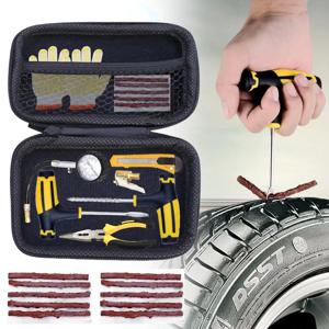 23pcs/42pcs 자동차 타이어 수리 키트, 펑크 플러그 도구 타이어 스트립에 대 한 타이어 펑크 비상 교반 접착제 수리 도구 키트