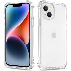 충격 방지 투명 실리콘 케이스 iPhone 16 15 14 13 12 11 Pro Xs Max Mini XR X 7 8 6s Plus 6 SE 2020 2022 2016 5 5S 뒷면 커버