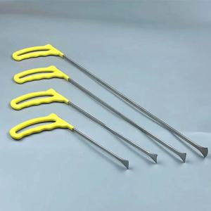 PDR 자동차 무도장 덴트 수리 도구 지렛대 바 푸시로드 후크, 자동차 수공구 실버, 범용 피팅 21cm, 31cm, 41cm, 51cm