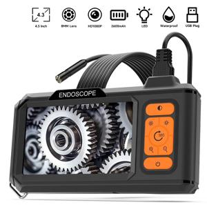 산업용 내시경 카메라 4.3 인치 화면 HD1080P USB 8MM 렌즈 8 LED 1M-100M 자동차 파이프 검사 내시경 카메라 방수