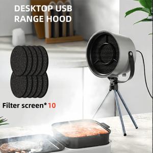 새로운 USB 데스크탑 범위 후드 휴대용 USB 전원 배기 팬 작은 주방 후드 추출기 바베큐 대형 흡입 쿠커 후드