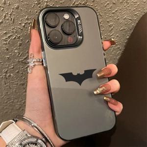 iPhone 16 Pro Max 케이스 박쥐 거미 패턴 무광택 질감 전화 케이스 iPhone 16 15 14 Plus 13 12 11 충격 방지 범퍼 커버