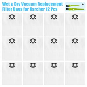 카처 습식 건식 진공청소기용 교체 필터 플리스 백 - Karcher WD4, WD5, WD5/P, WD6 용 - 습식 건식 필터 백 포함