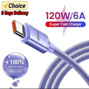 Xiaomi 13 용 120W 6A USB 유형 C 케이블 Samsung S23 Realme 휴대 전화 고속 충전 USB C 케이블 유형 C 빠른 데이터 충전기 와이어