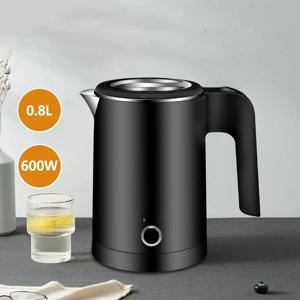 여행 전기 주전자 차 커피 0.8L 스테인레스 스틸 휴대용 물 보일러 냄비 호텔 가족 여행 주방 스마트 주전자 냄비