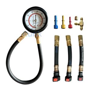 연료 펌프 압력 테스터 키트, 자동차 트럭 오토바이 다중 연결 방법, 0-100PSI, 3 사이즈 어댑터