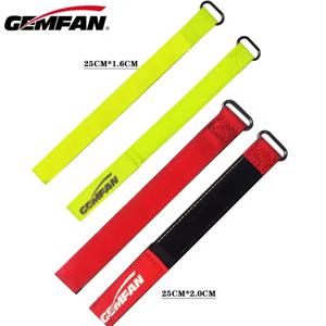 2PCS Gemfan 고강도 미끄럼 방지 짠 Lipo 배터리 스트랩 16X250mm FluoYellow/20X250mm 빨간색 FPV 프리 스타일 드론 용