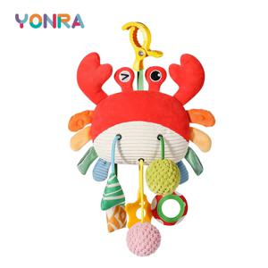 딸랑이 몬테소리 봉제 당김 스트링 감각 장난감, 아기 유아용 휴대폰, 아기 침대 생일 선물, 여행 장난감
